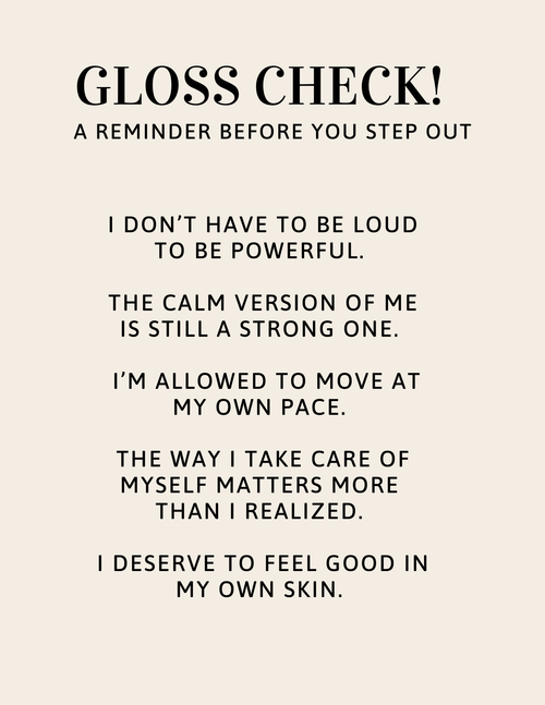 Mini Glossy Girl Maintenance Agenda